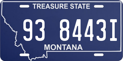 MT license plate 938443I