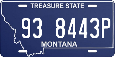 MT license plate 938443P