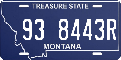 MT license plate 938443R
