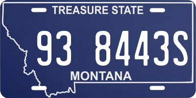 MT license plate 938443S