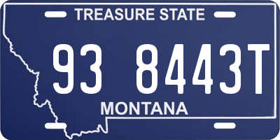 MT license plate 938443T