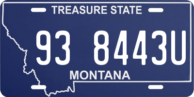 MT license plate 938443U