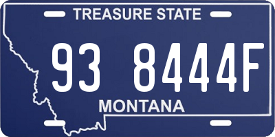 MT license plate 938444F