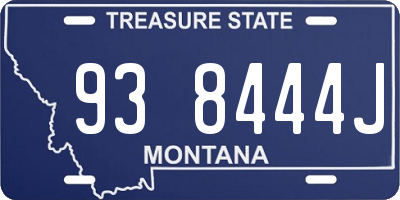MT license plate 938444J
