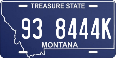 MT license plate 938444K