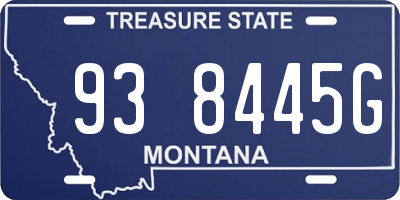 MT license plate 938445G
