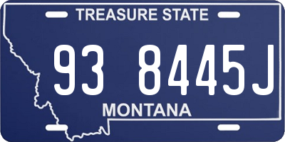 MT license plate 938445J