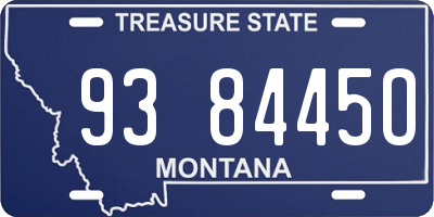MT license plate 938445O