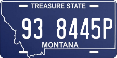 MT license plate 938445P