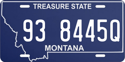 MT license plate 938445Q
