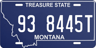 MT license plate 938445T