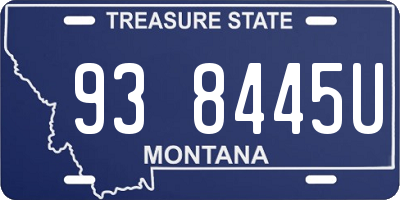 MT license plate 938445U