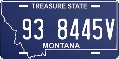 MT license plate 938445V
