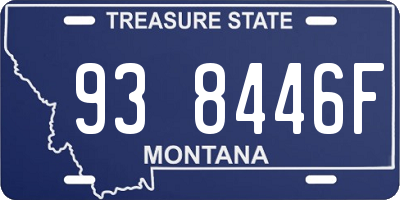 MT license plate 938446F