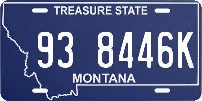 MT license plate 938446K