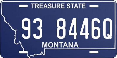 MT license plate 938446Q