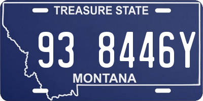 MT license plate 938446Y