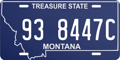 MT license plate 938447C