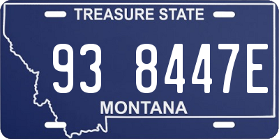 MT license plate 938447E