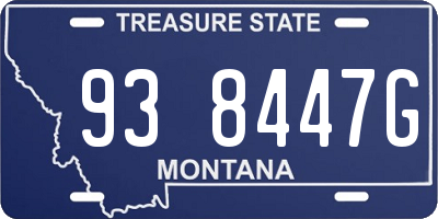 MT license plate 938447G