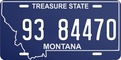 MT license plate 938447O