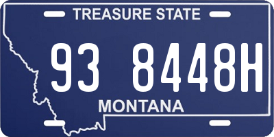 MT license plate 938448H