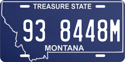MT license plate 938448M