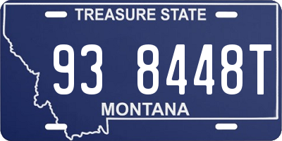 MT license plate 938448T