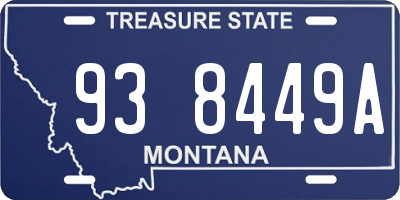 MT license plate 938449A
