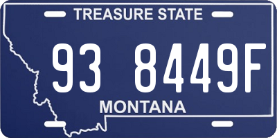 MT license plate 938449F