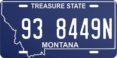 MT license plate 938449N