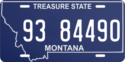 MT license plate 938449O