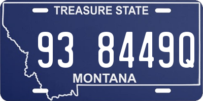 MT license plate 938449Q