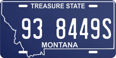 MT license plate 938449S