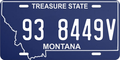 MT license plate 938449V