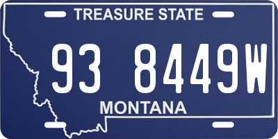 MT license plate 938449W