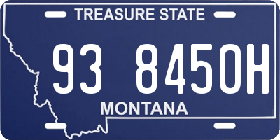 MT license plate 938450H