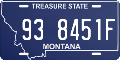 MT license plate 938451F