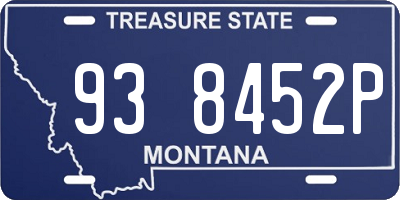 MT license plate 938452P