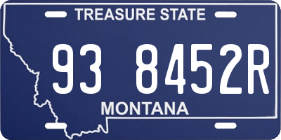 MT license plate 938452R
