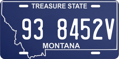 MT license plate 938452V