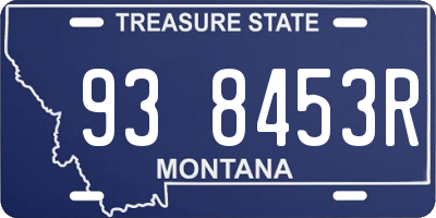 MT license plate 938453R