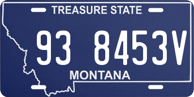 MT license plate 938453V