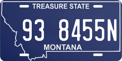 MT license plate 938455N