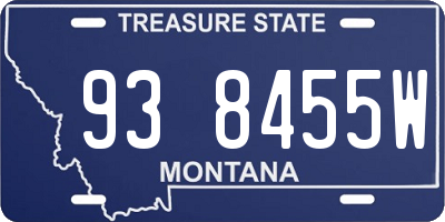 MT license plate 938455W