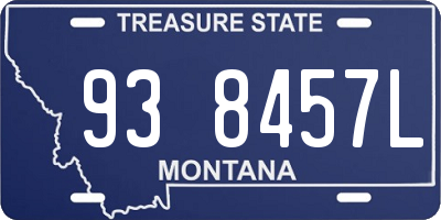 MT license plate 938457L