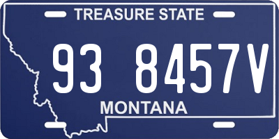 MT license plate 938457V