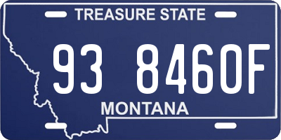MT license plate 938460F