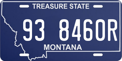 MT license plate 938460R