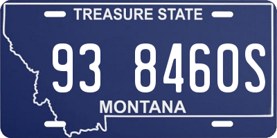 MT license plate 938460S